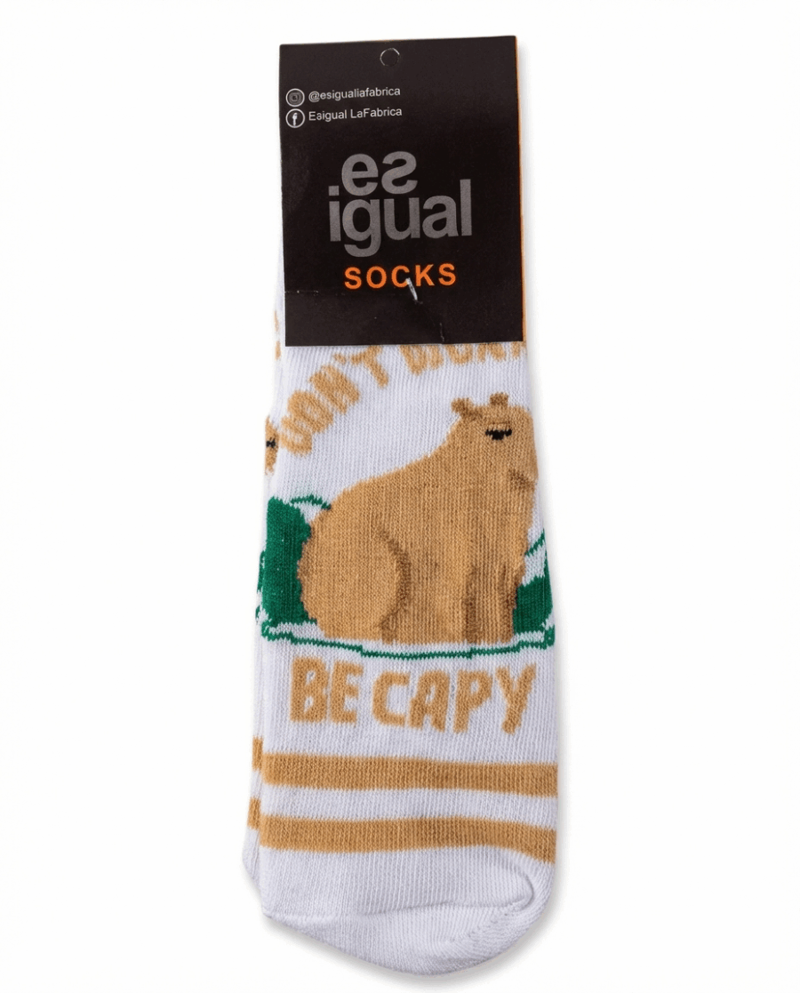 MEDIAS SOQUETE CAPIBARA BEIGE 23 AL 33 *