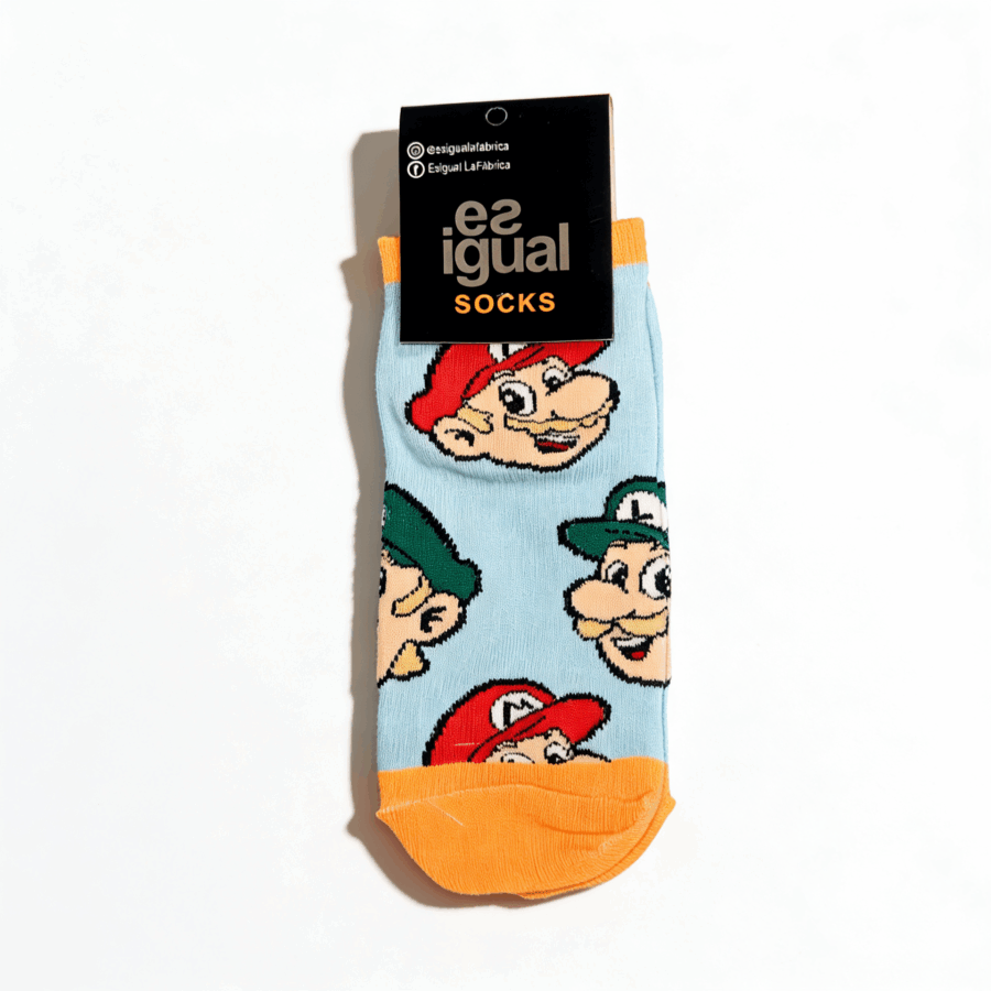 MEDIAS SOQUETE SUPER MARIO Y LUIGI 33 AL 40