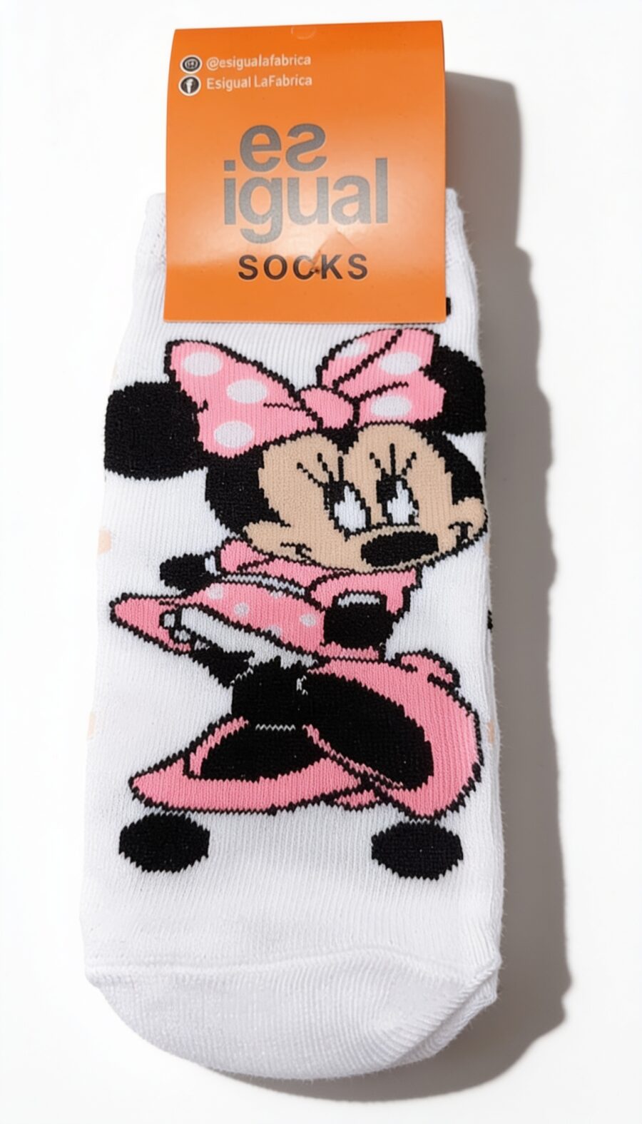 MEDIAS SOQUETE MINNIE FONDO BLANCO 23 AL 33