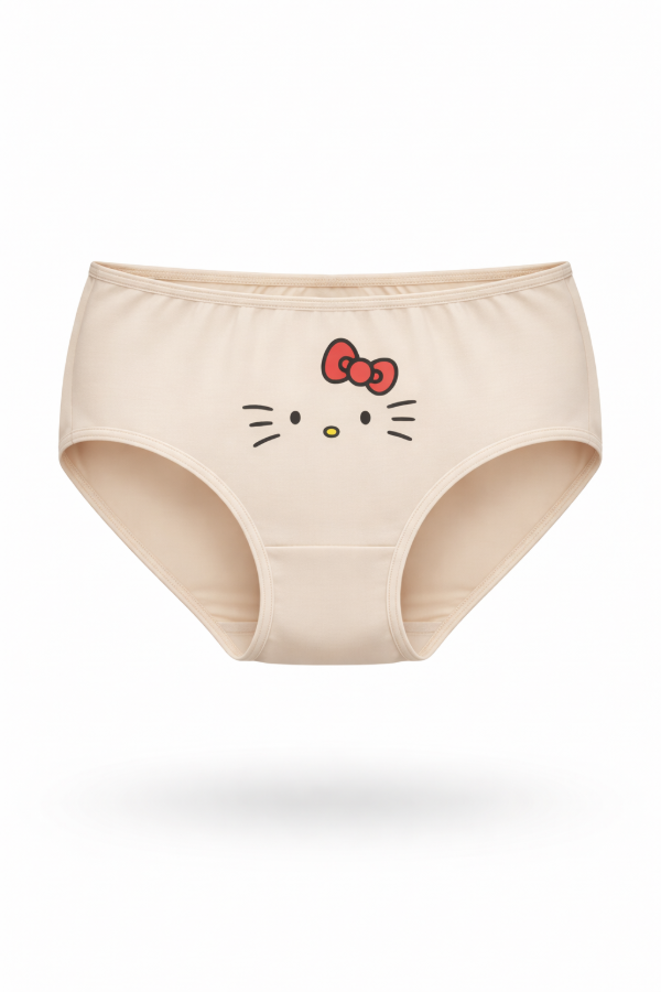 BOMBACHITA KITTY CARA PURO ALGODON BEIGE