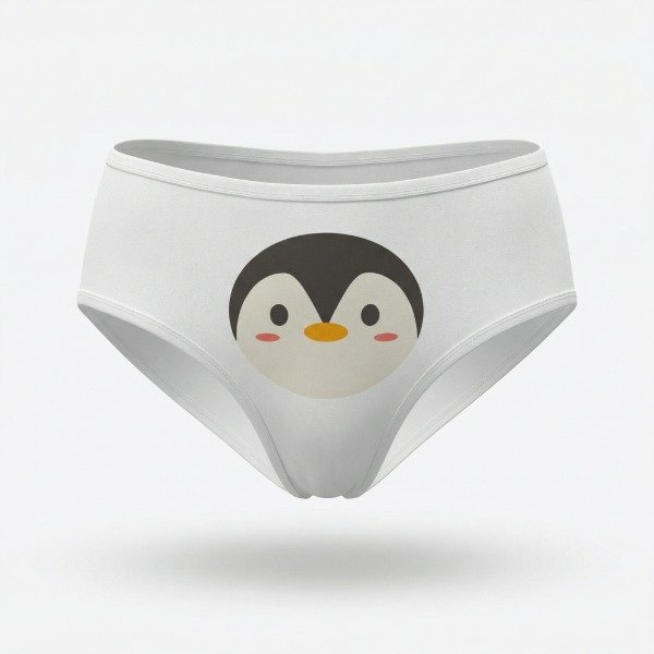 BOMBACHITA PINGUINITO PURO ALGODON BLANCO