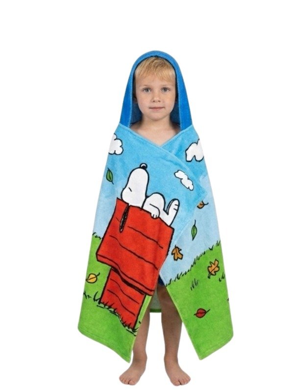 TOALLON CON CAPUCHA SNOOPY CASA