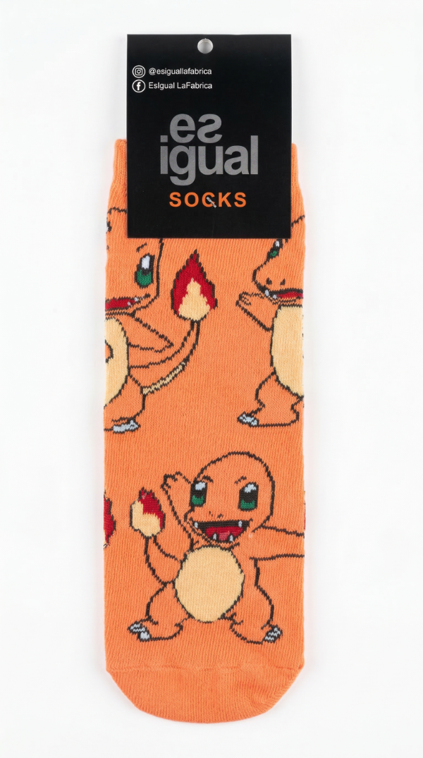 MEDIAS SOQUETE CHARMANDER POKEMON 33 AL 40