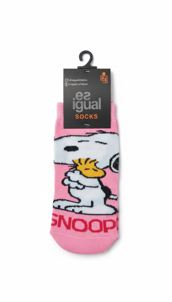 MEDIAS SOQUETE SNOOPY ROSA 33 AL 40