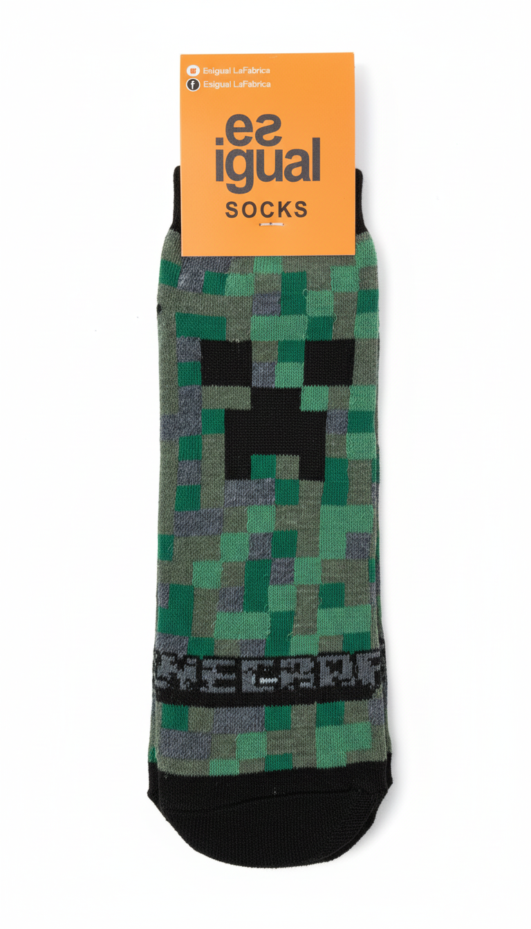 MEDIAS SOQUETE MINECRAFT DEL 33 AL 40