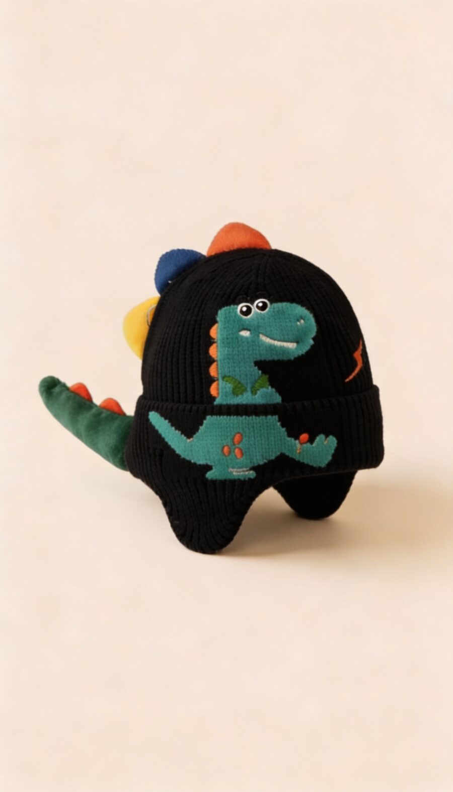 🦕 GORRO DINOSAURIO CON ESPINAS 3D - DINO POWER 🦕 BLACK
