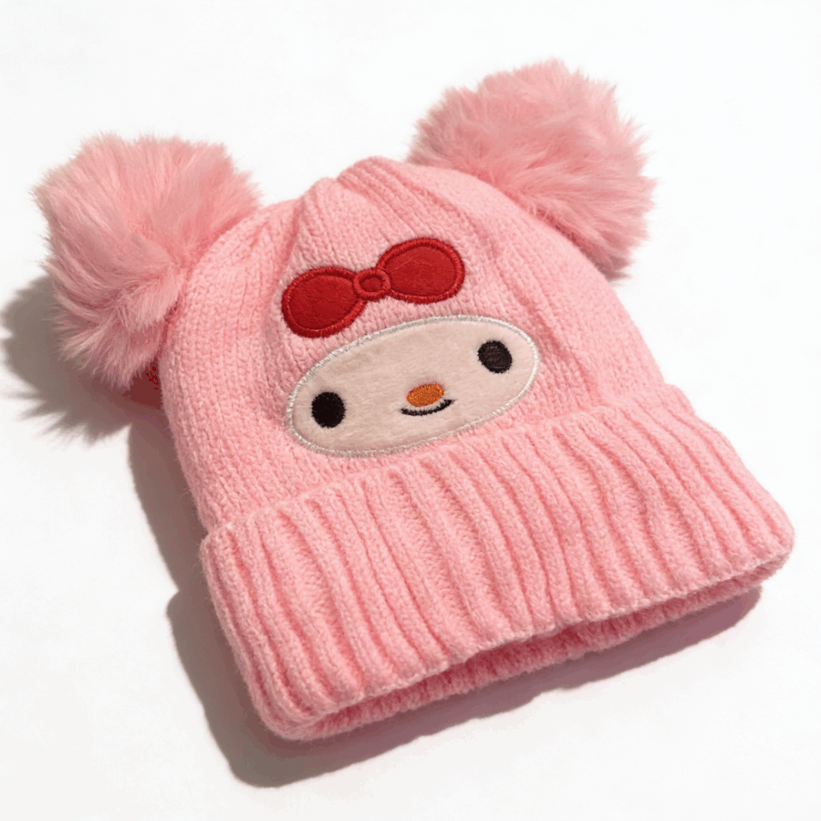 Gorro My Melody Pastel con Forro de Corderito 🌸ROSA BB
