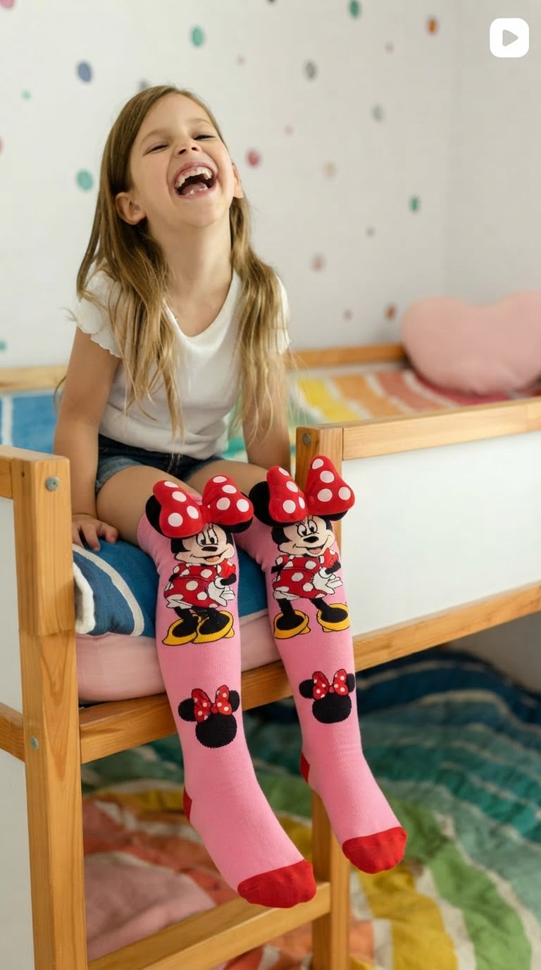 🎀🐭 MEDIAS 3D MINNIE CON MOÑO 🐭🎀 - Imagen 2