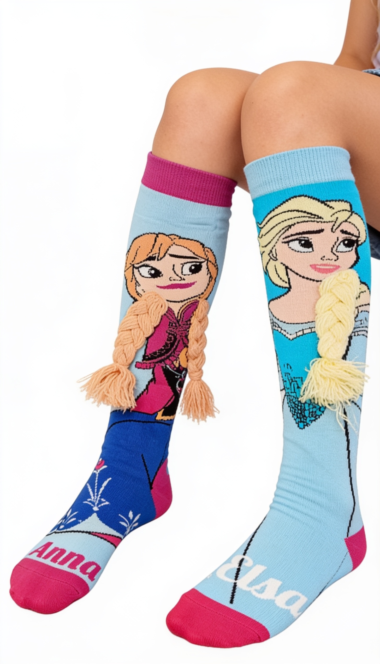 ❄️👑 MEDIAS ELSA & ANA CON TRENZAS 👑❄️