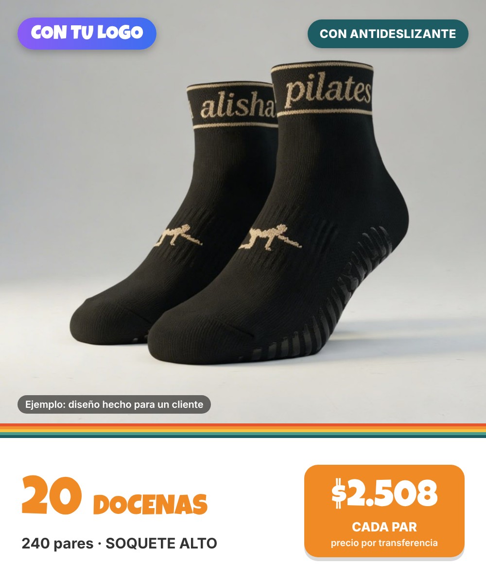 SOQUETE ALTO 20 DOCENAS CON ANTIDESLIZANTE